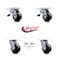 Service Caster 4 Inch Glass Filled Nylon Caster Set with Roller Bearings 2 Brakes 2 Swivel Lock SCC-TTL30S420-GFNR-2-BSL-2 - alternate 6